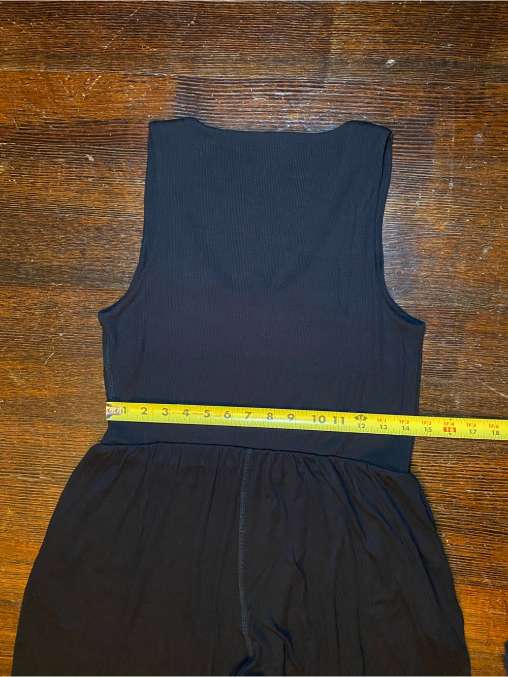 EUC IMBODHI Hana Jumpsuit Black Wide-Leg Ribbed Modal Natural Fiber - Picture 7 of 7